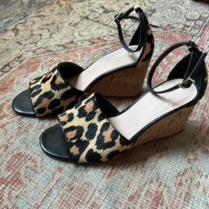 Kate Spade Lonnie Calf Hair wedge sandals